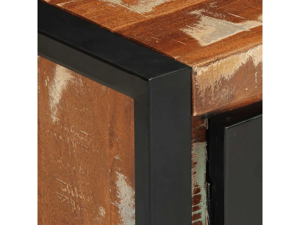 Mesa de centro multicor 90x50x36 cm madeira maciça recuperada