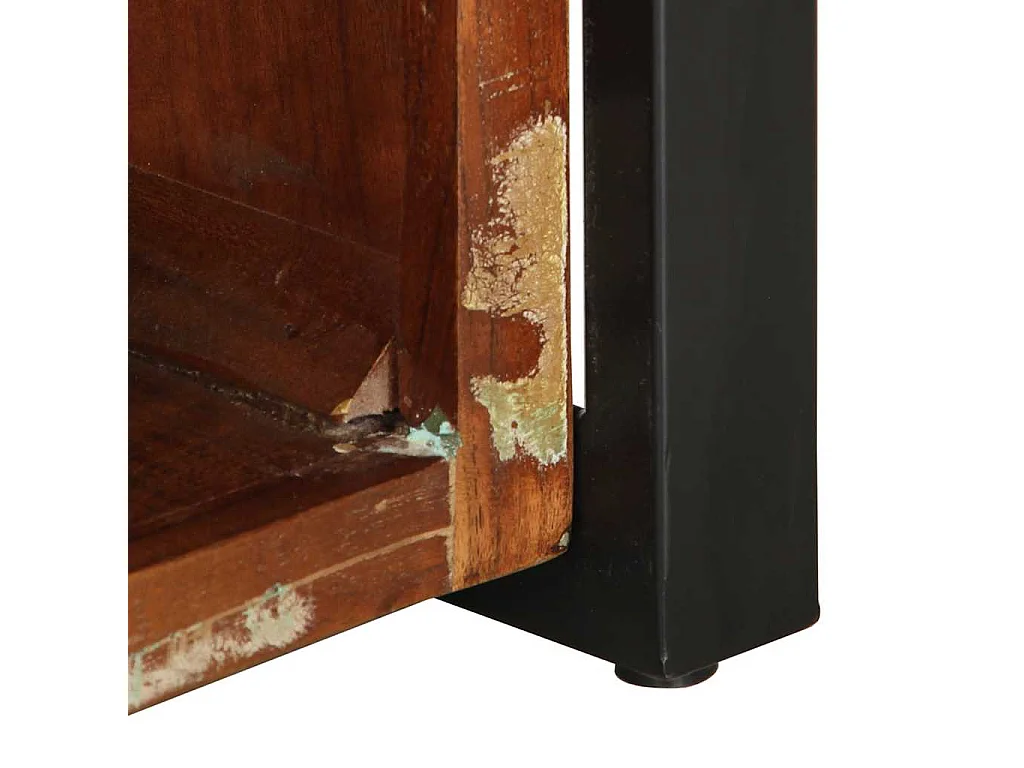 Mesa de centro multicor 90x50x36 cm madeira maciça recuperada
