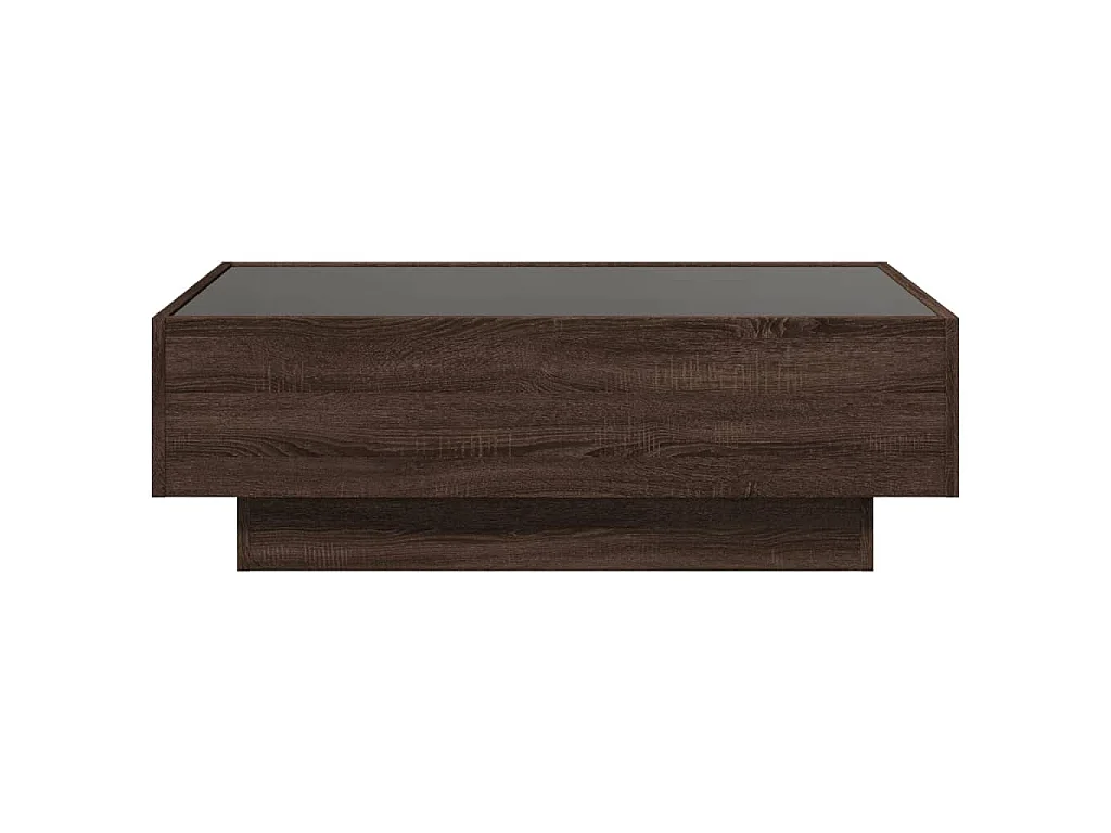 LED-Couchtisch Braun Eichen-Optik 90x50x30 cm Holzwerkstoff