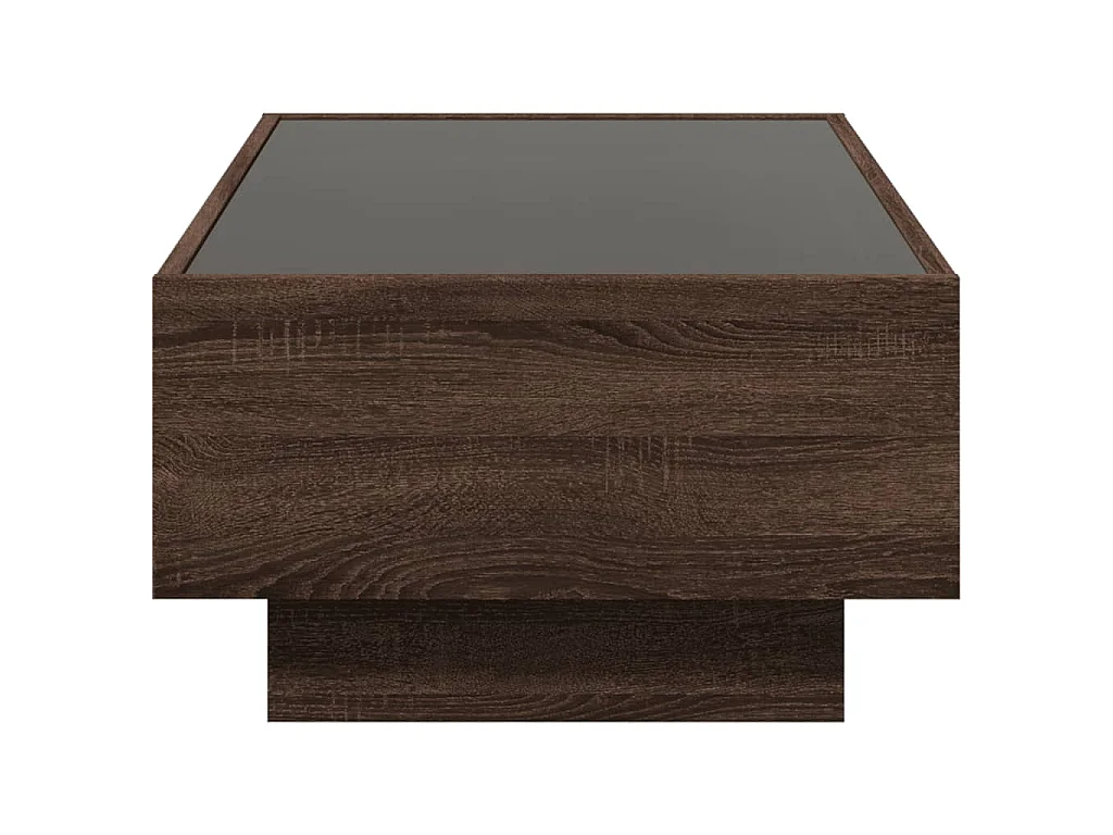 LED-Couchtisch Braun Eichen-Optik 90x50x30 cm Holzwerkstoff