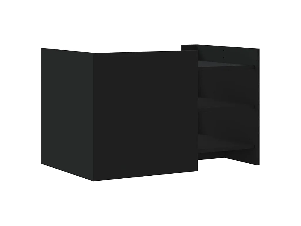 Table basse noir 80x50x50 cm bois d'ingénierie