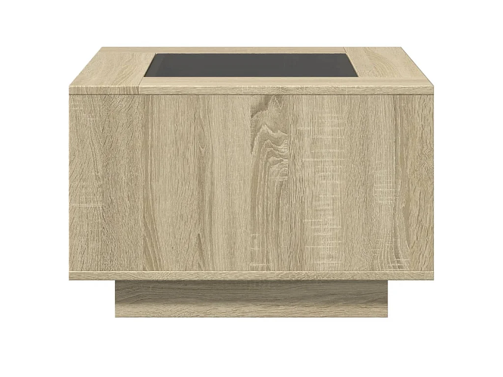 Tavolino Salotto con LED Rovere Sonoma 60x60x40 cm Multistrato