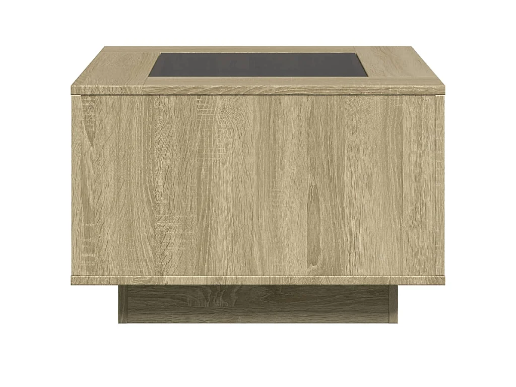 Tavolino Salotto con LED Rovere Sonoma 60x60x40 cm Multistrato