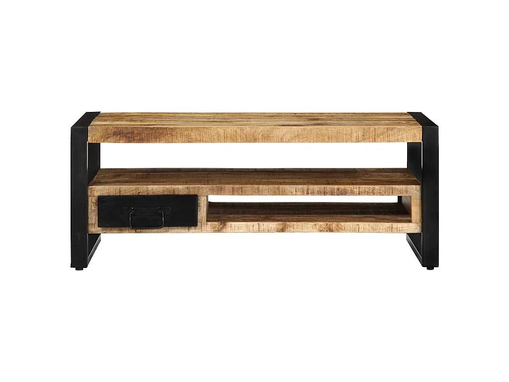 Table basse 90x50x36 cm bois de manguier massif brut