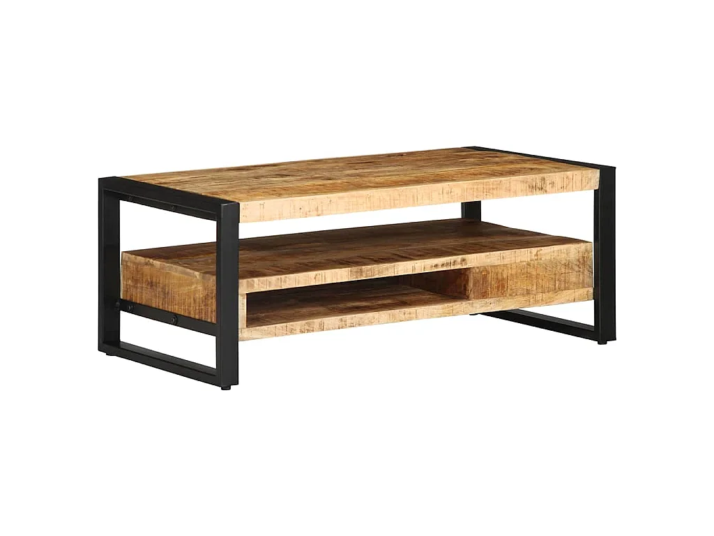 Table basse 90x50x36 cm bois de manguier massif brut