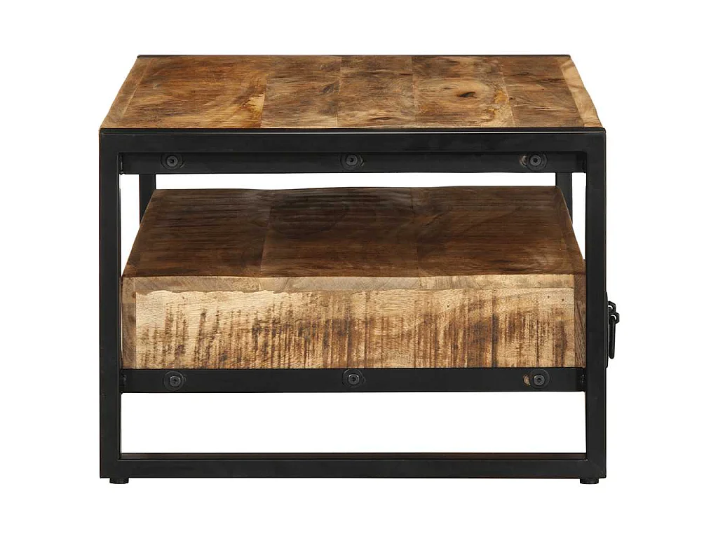 Table basse 90x50x36 cm bois de manguier massif brut