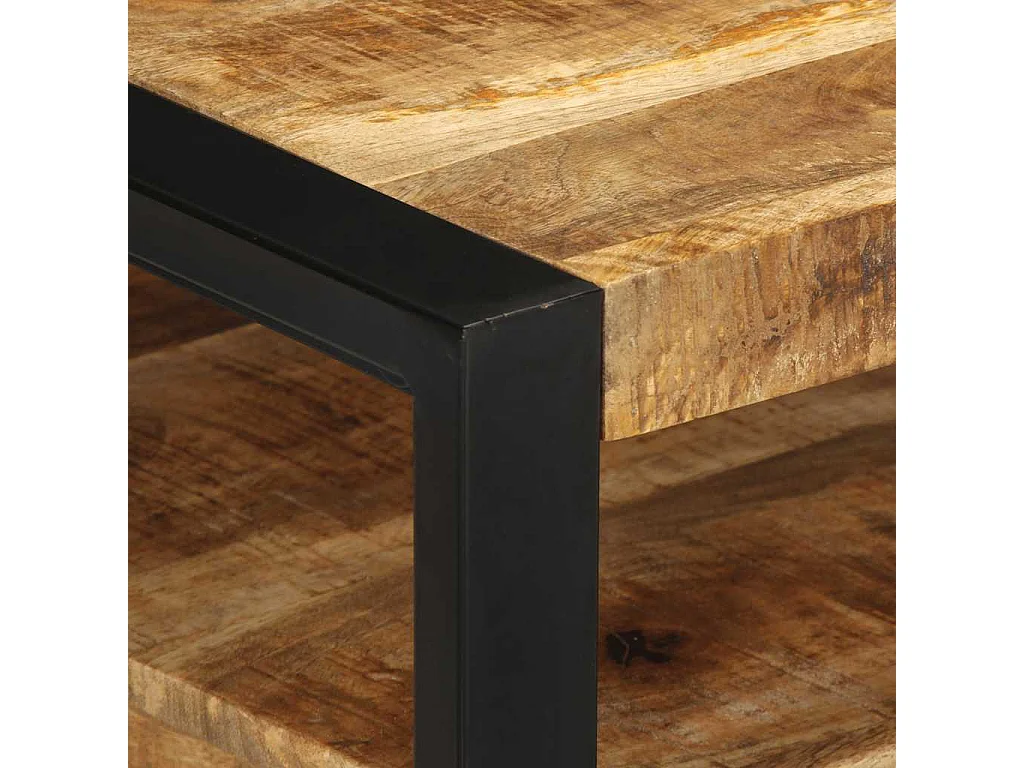Table basse 90x50x36 cm bois de manguier massif brut