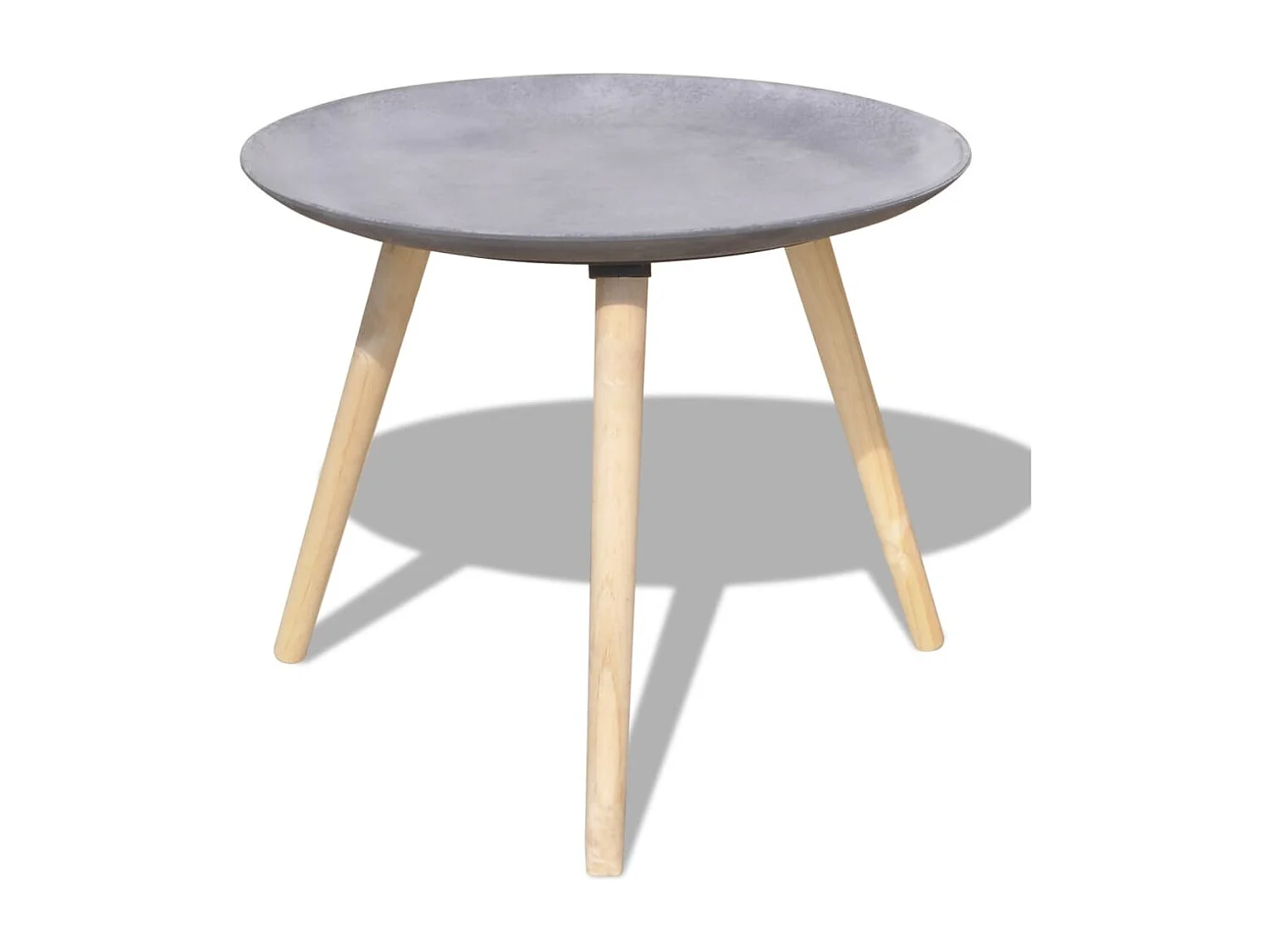 2-tlg. Beistelltisch/Couchtisch-Set 55 cm &44 cm Betongrau