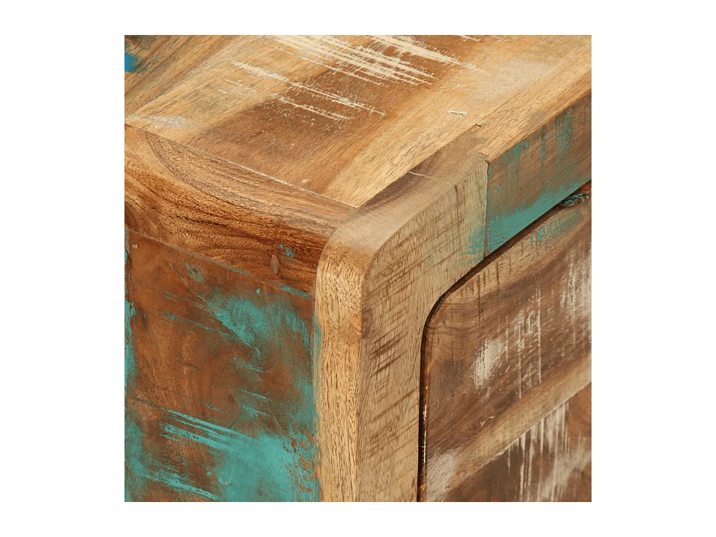 Mesa de centro de madera maciza reciclada 89x55x29 cm