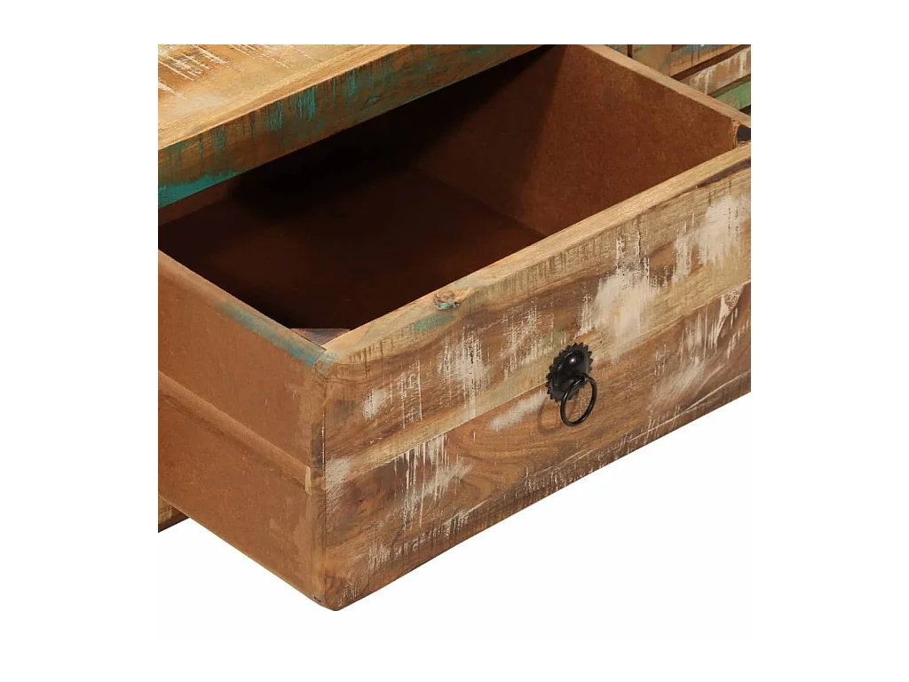 Mesa de centro de madera maciza reciclada 89x55x29 cm