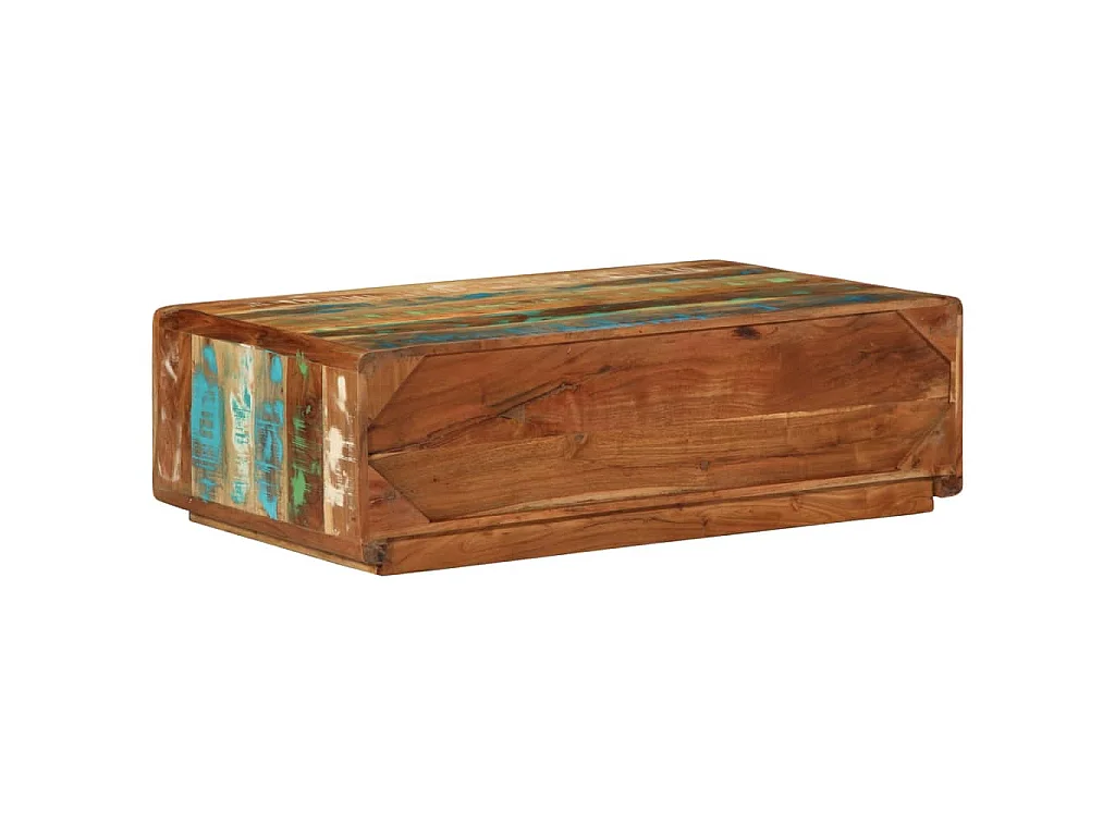 Table basse 89x55x29 cm bois de récupération massif