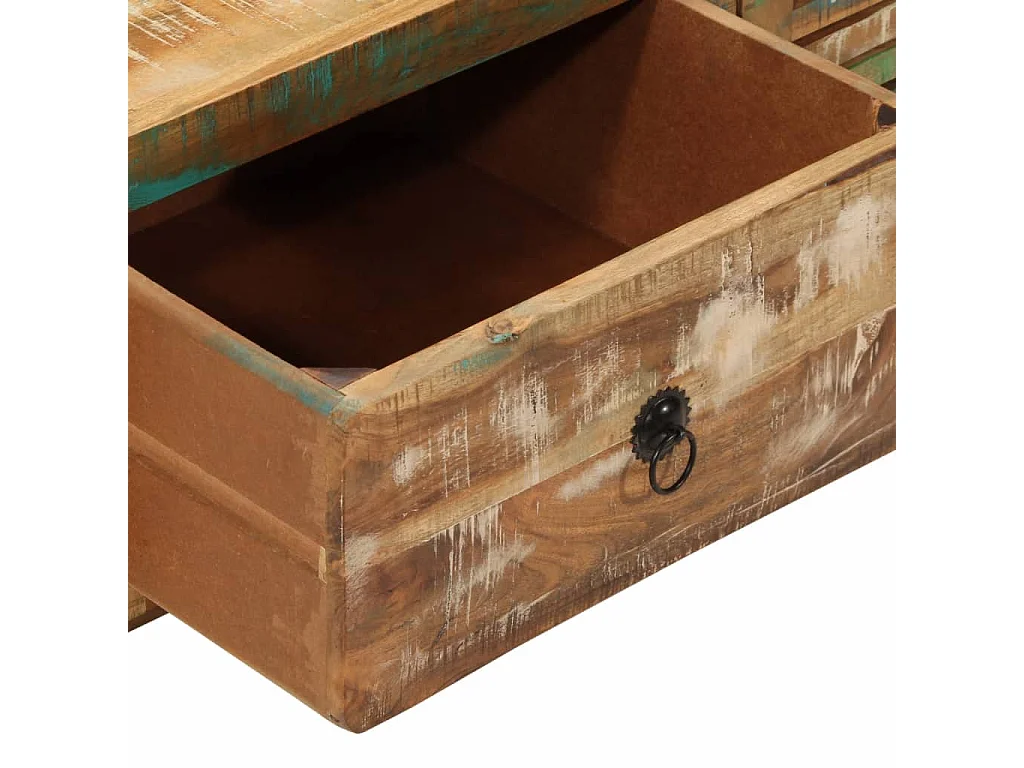 Table basse 89x55x29 cm bois de récupération massif