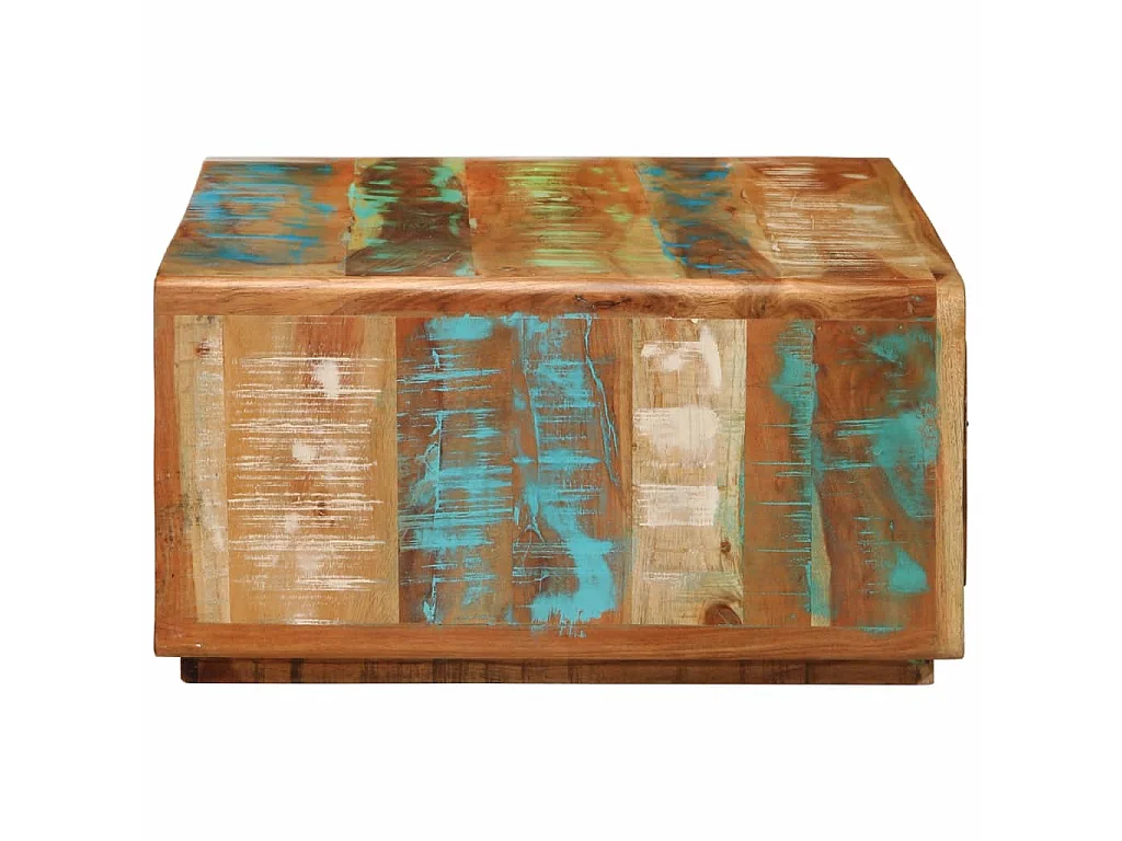 Mesa de centro de madera maciza reciclada 89x55x29 cm