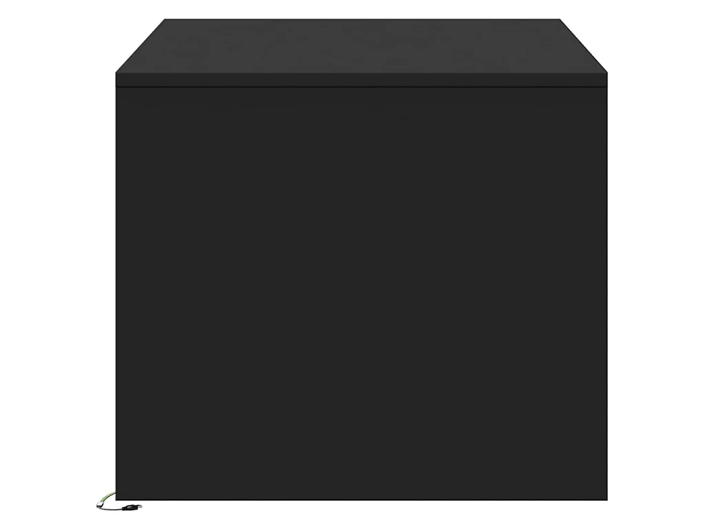 Table basse avec lumières LED noir bois d'ingénierie