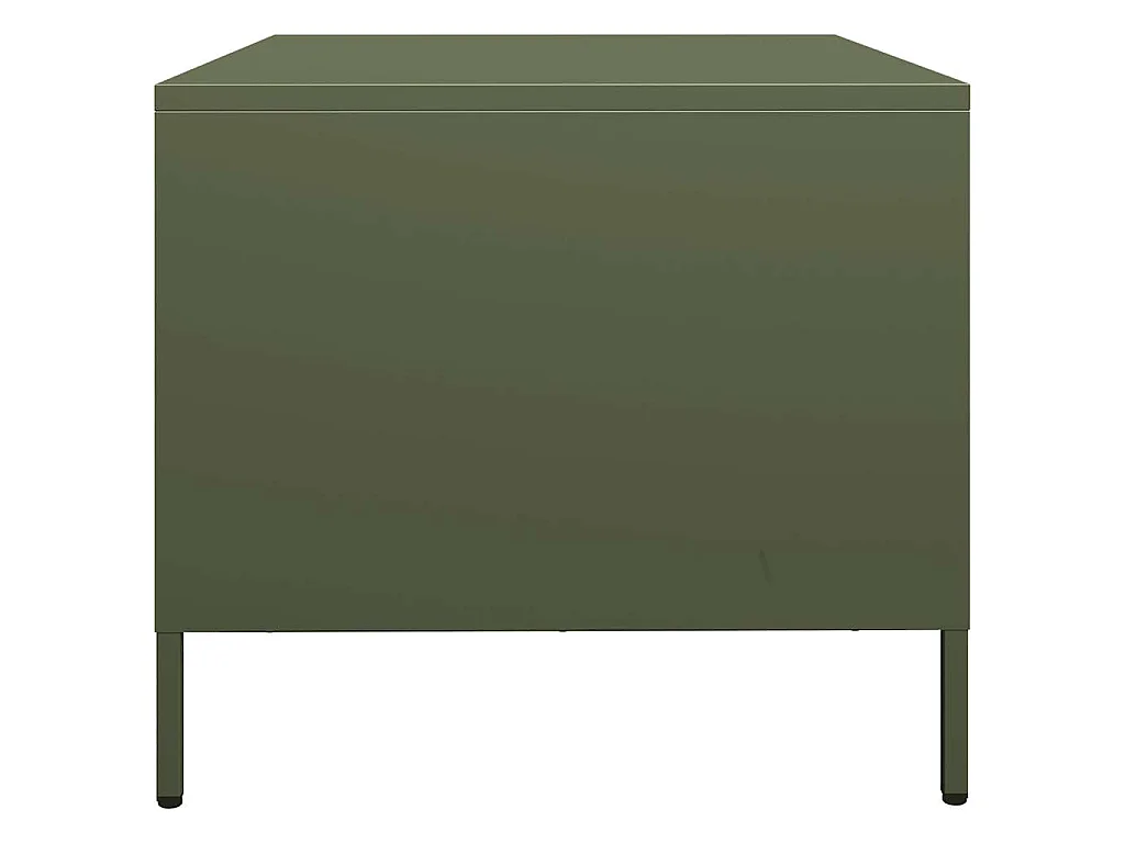 Tavolino Verde Oliva 101,5x50x43,5 cm Acciaio Laminato a Freddo