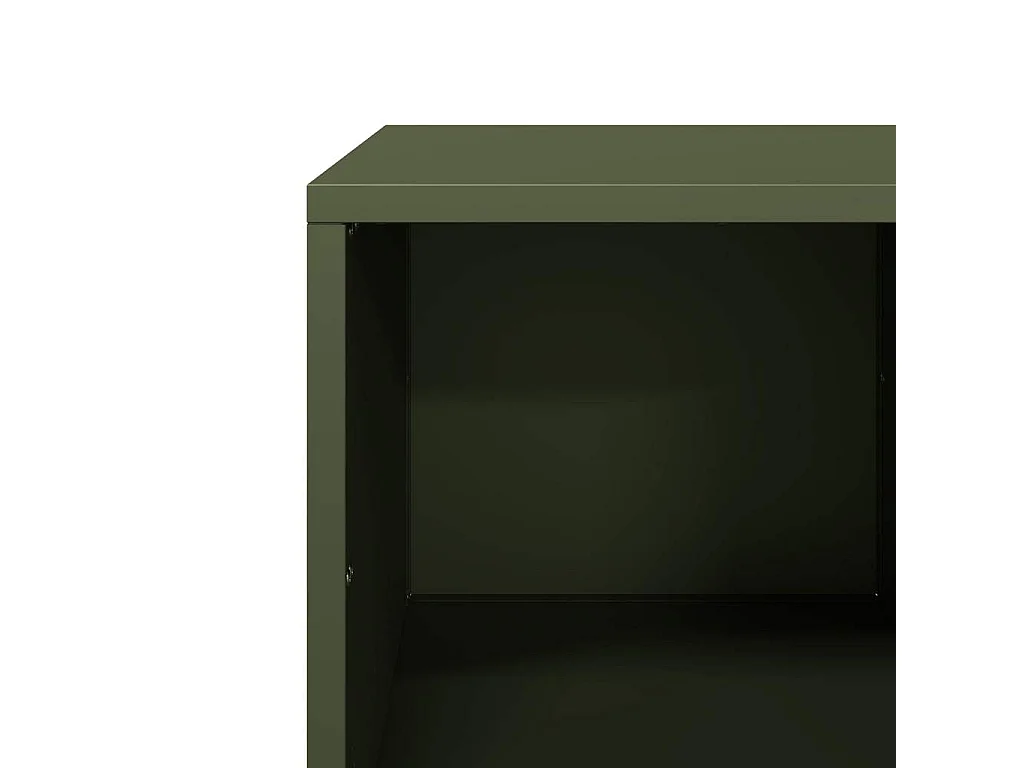 Salontafel 101,5x50x43,5 cm koudgewalst staal olijfgroen