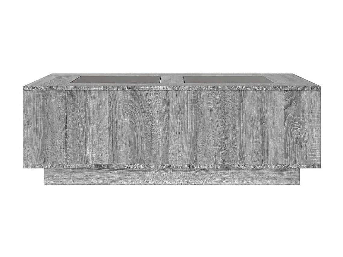 Mesa de centro con Infinity LED gris Sonoma 116x69x40 cm