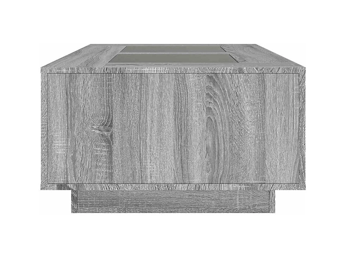 Table basse avec LED infini sonoma gris 116x69x40 cm