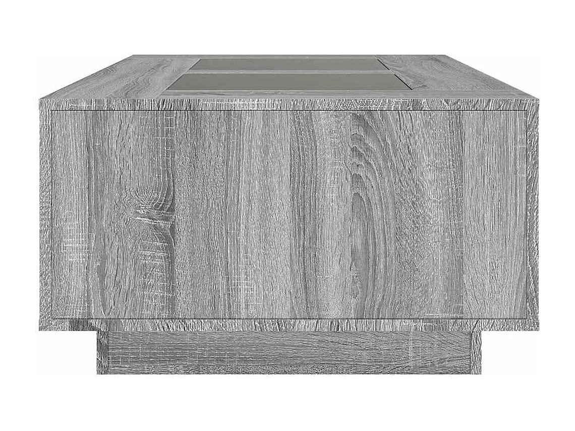 Table basse avec LED infini sonoma gris 116x69x40 cm
