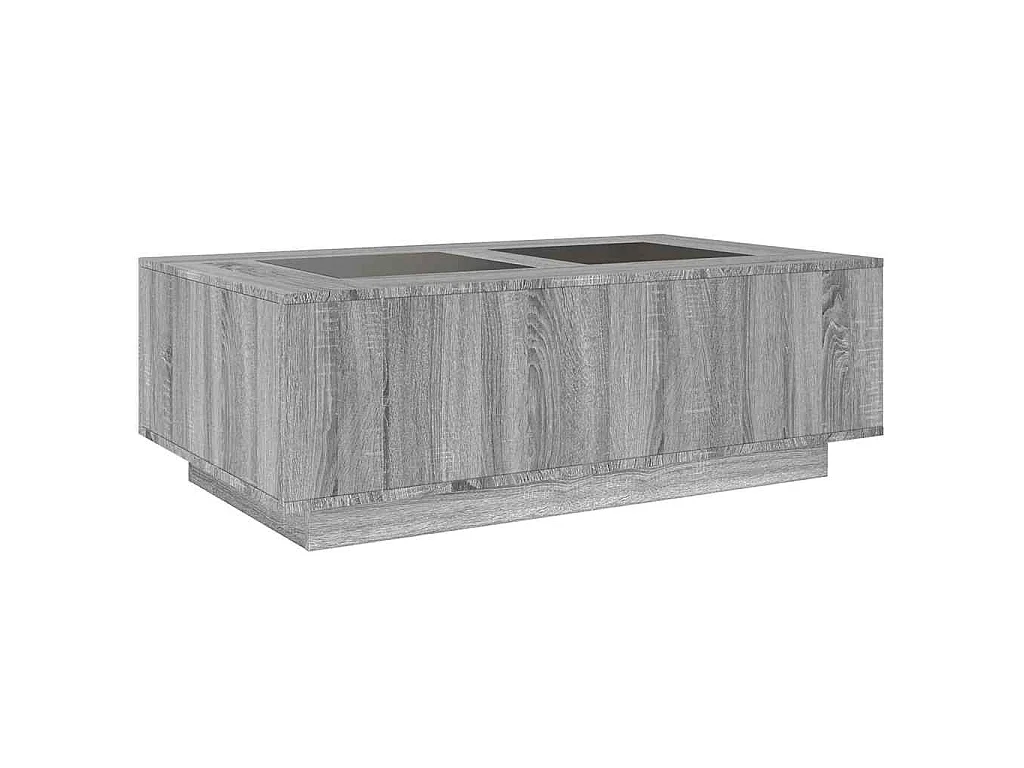 Salontafel met Infinity LED 116x69x40 cm grijs sonoma eiken