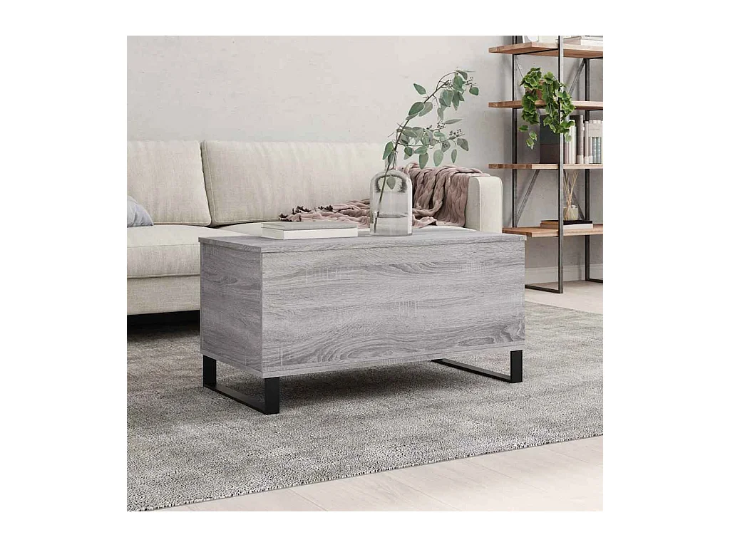 Table basse Sonoma gris 90x44,5x45 cm Bois d'ingénierie