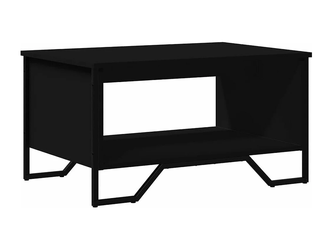 Table basse noir 75x51x40 cm bois d'ingénierie