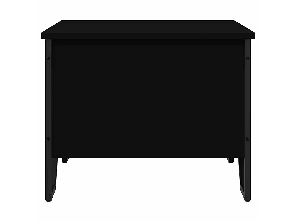 Table basse noir 75x51x40 cm bois d'ingénierie