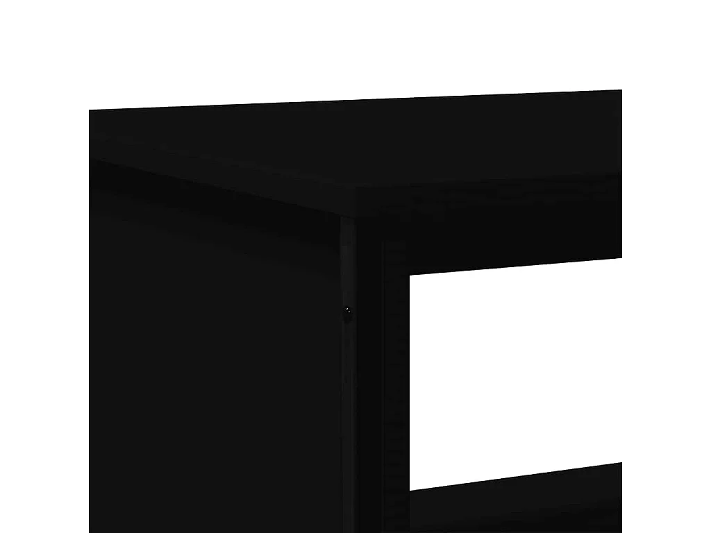 Table basse noir 75x51x40 cm bois d'ingénierie