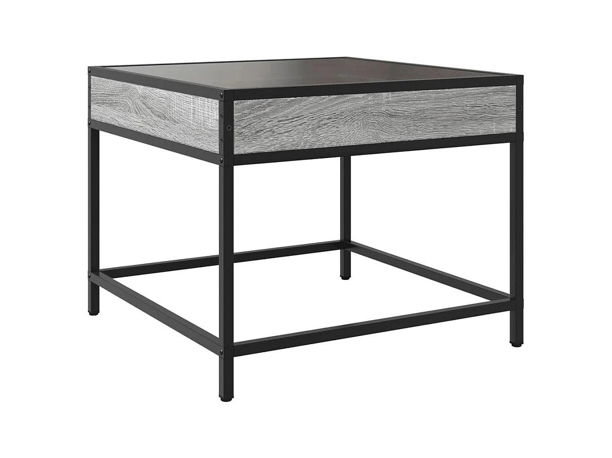 Table basse avec LED Infinity sonoma gris 50x50x41 cm