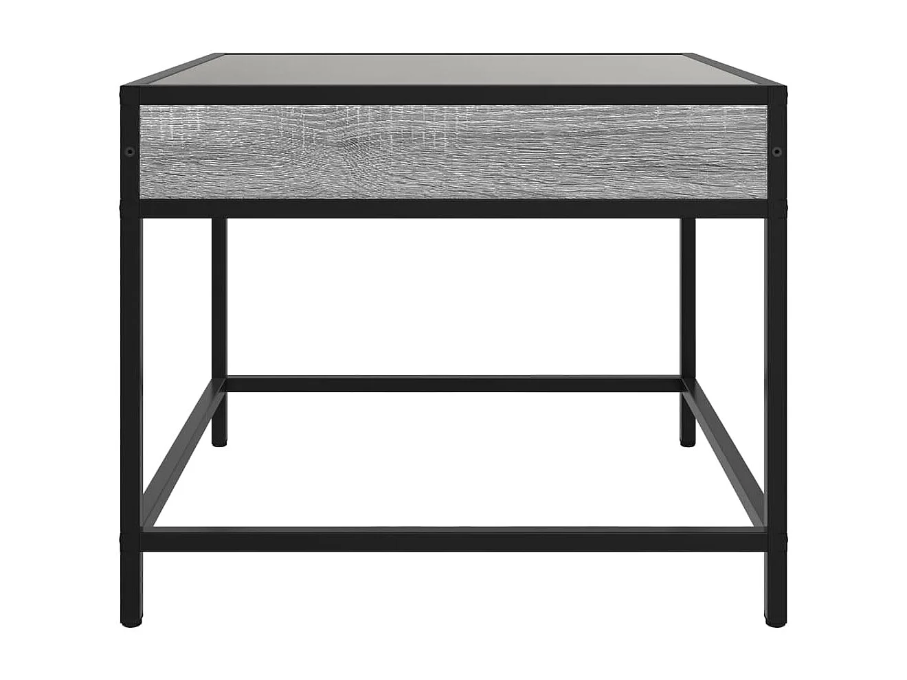 Salontafel met Infinity LED 50x50x41 cm grijs sonoma eikenkleur