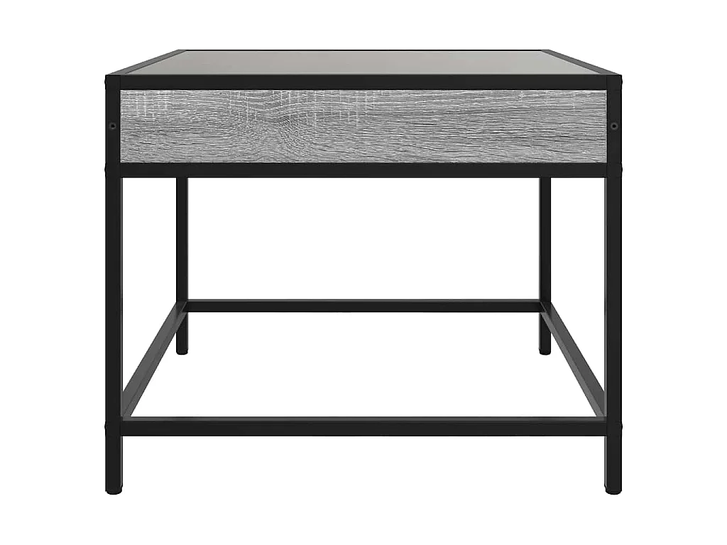 Table basse avec LED Infinity sonoma gris 50x50x41 cm