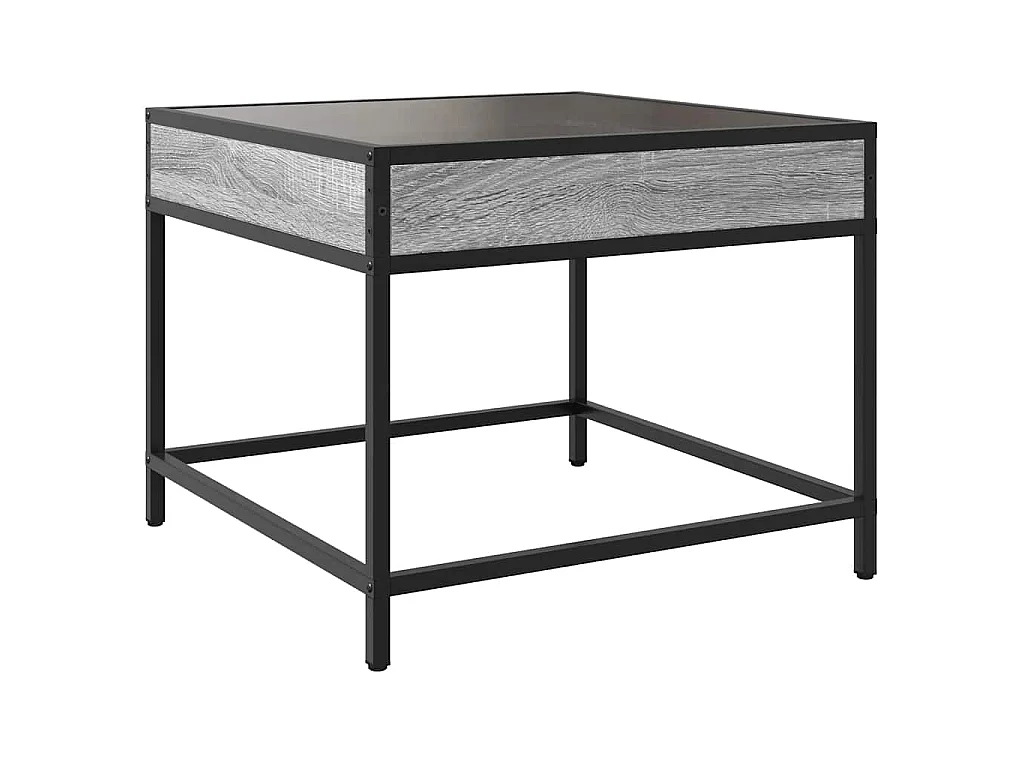 Table basse avec LED Infinity sonoma gris 50x50x41 cm