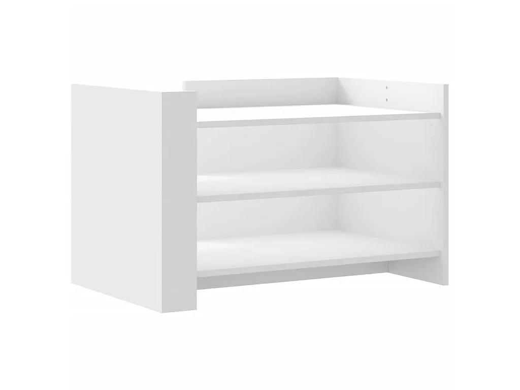 Table basse blanc 80x50x50 cm bois d'ingénierie