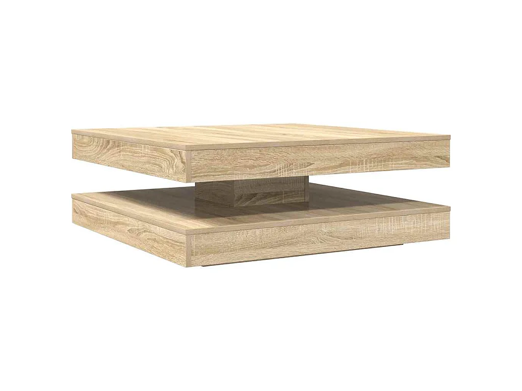 Tavolino da Caffè Girevole a 360 Gradi Sonoma 90x90x34,5 cm