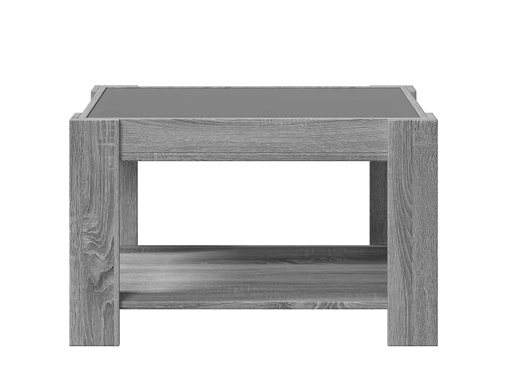 LED-Couchtisch Grau Sonoma 73x53x45 cm Holzwerkstoff