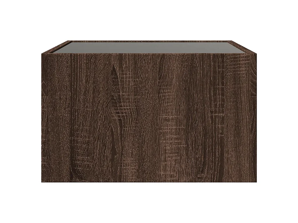 Couchtisch mit Infinity-LED Braun Eichen-Optik 50x50x30 cm