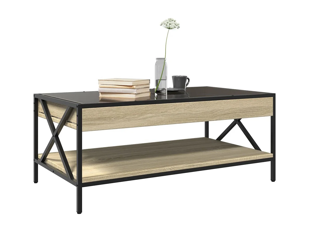 Mesa de centro con Infinity LED roble Sonoma 90x50x38 cm