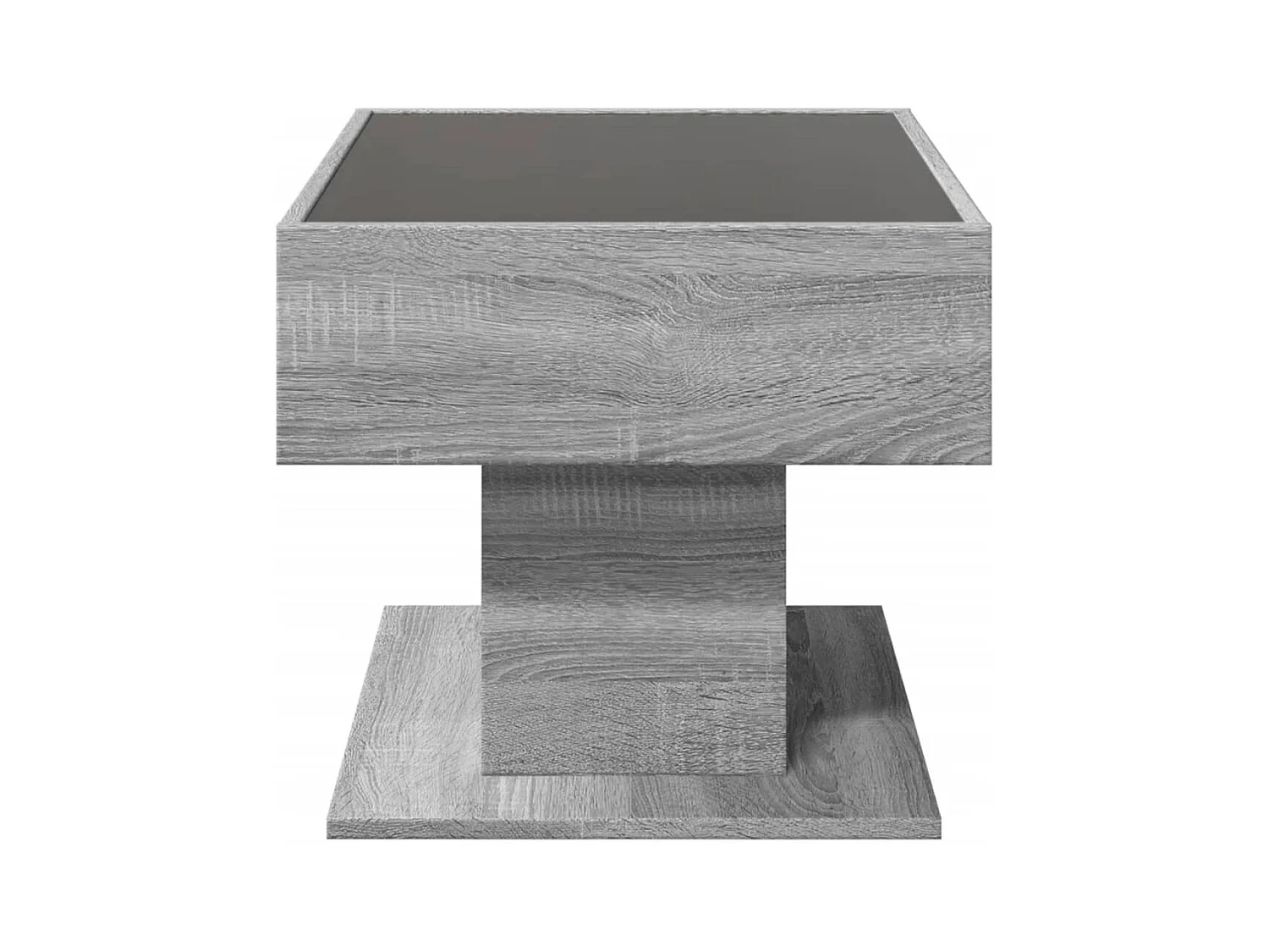 Table basse avec LED sonoma gris 70x50x45 cm bois d'ingénierie