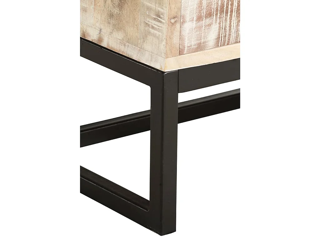 Table basse Blanc 117x50x30 cm Bois d'acacia solide