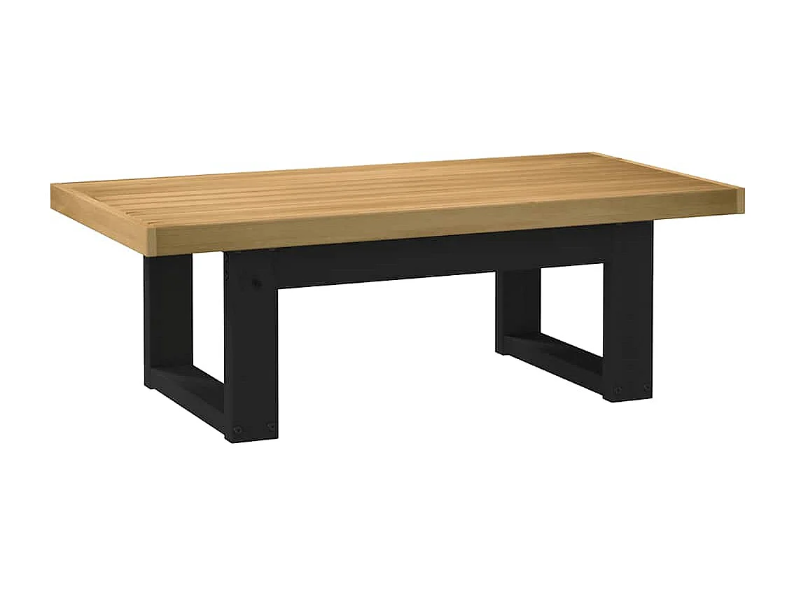 Table basse NOAIN pieds en forme de U 120x60x40 cm massif pin