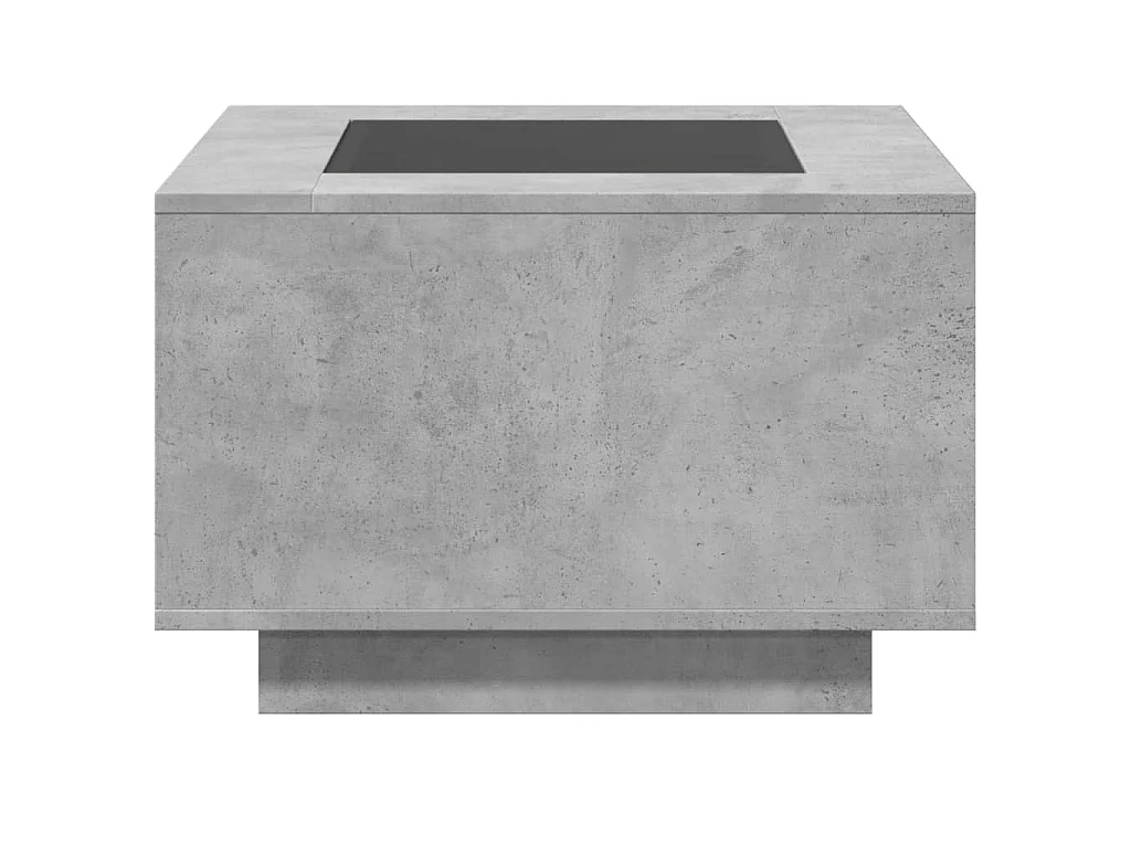 LED-Couchtisch Betongrau 60x60x40 cm Holzwerkstoff