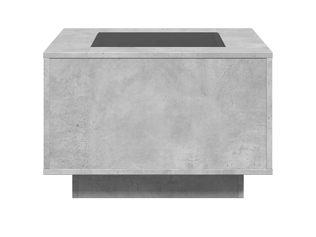 LED-Couchtisch Betongrau 60x60x40 cm Holzwerkstoff