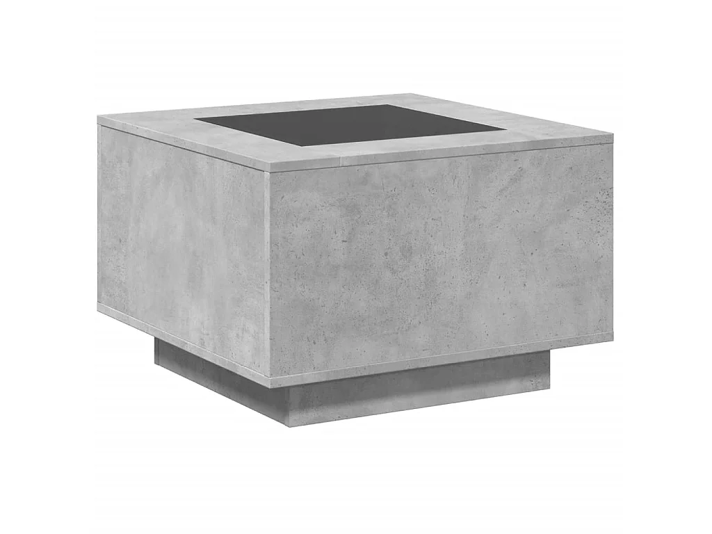 LED-Couchtisch Betongrau 60x60x40 cm Holzwerkstoff