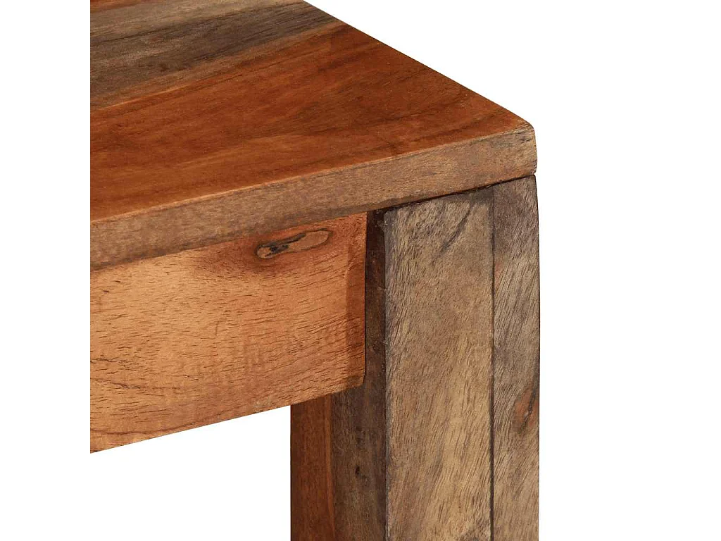 Tavolino da Caffè 60x60x35 cm in Legno Massello di Acacia