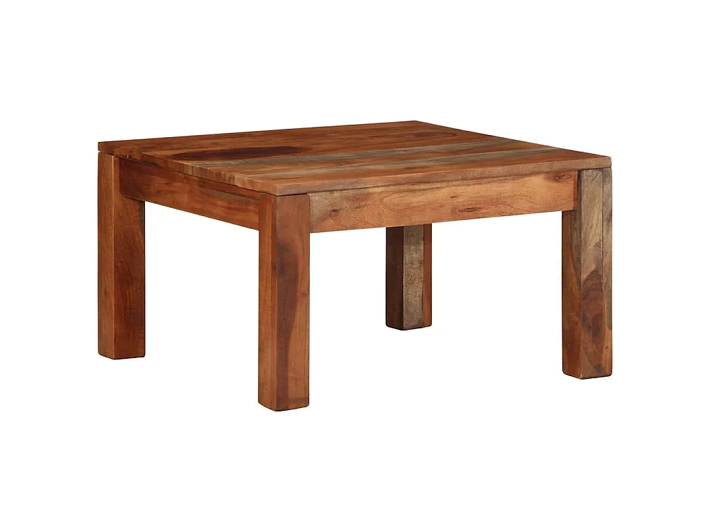 Tavolino da Caffè 60x60x35 cm in Legno Massello di Acacia