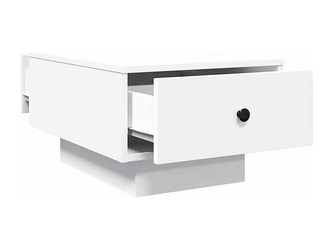 Table basse blanc 60x45x31 cm bois d'ingénierie