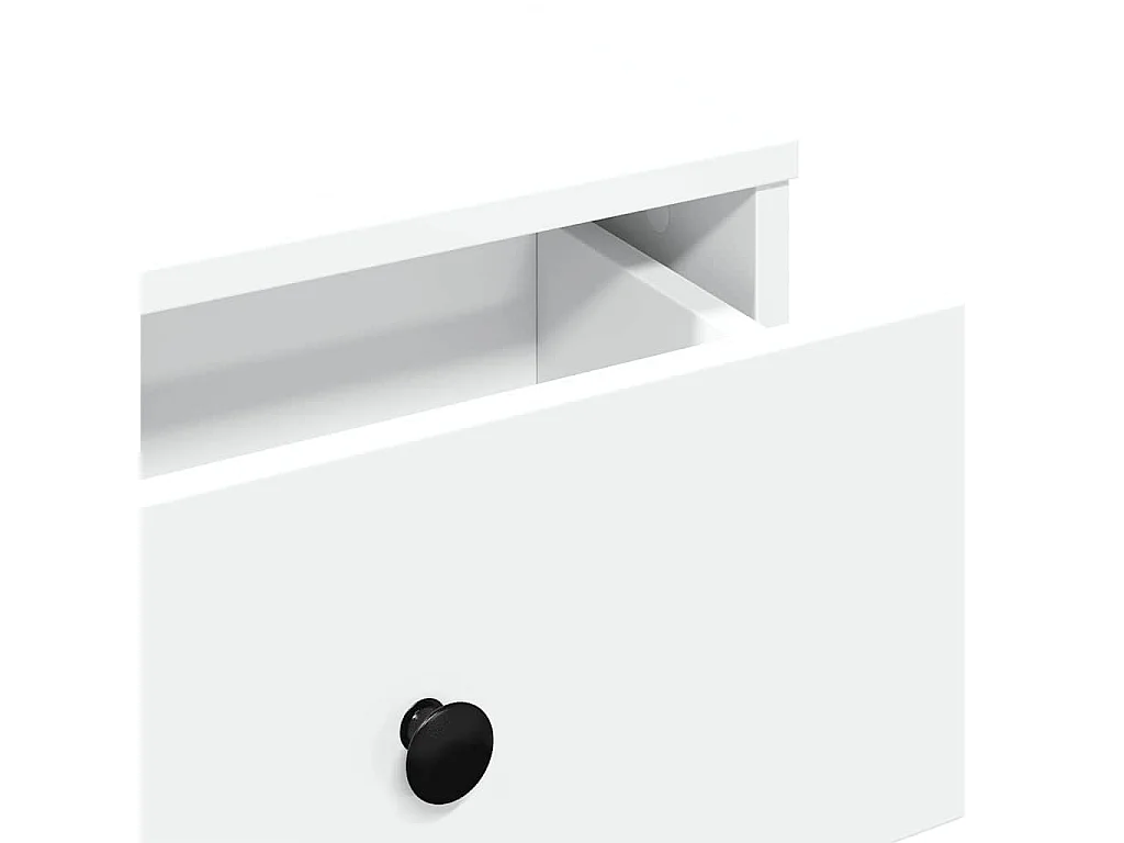 Table basse blanc 60x45x31 cm bois d'ingénierie