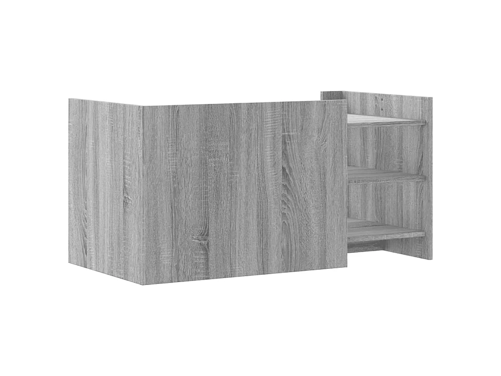 Salontafel 100x50x50 cm bewerkt hout grijs sonoma eikenkleur