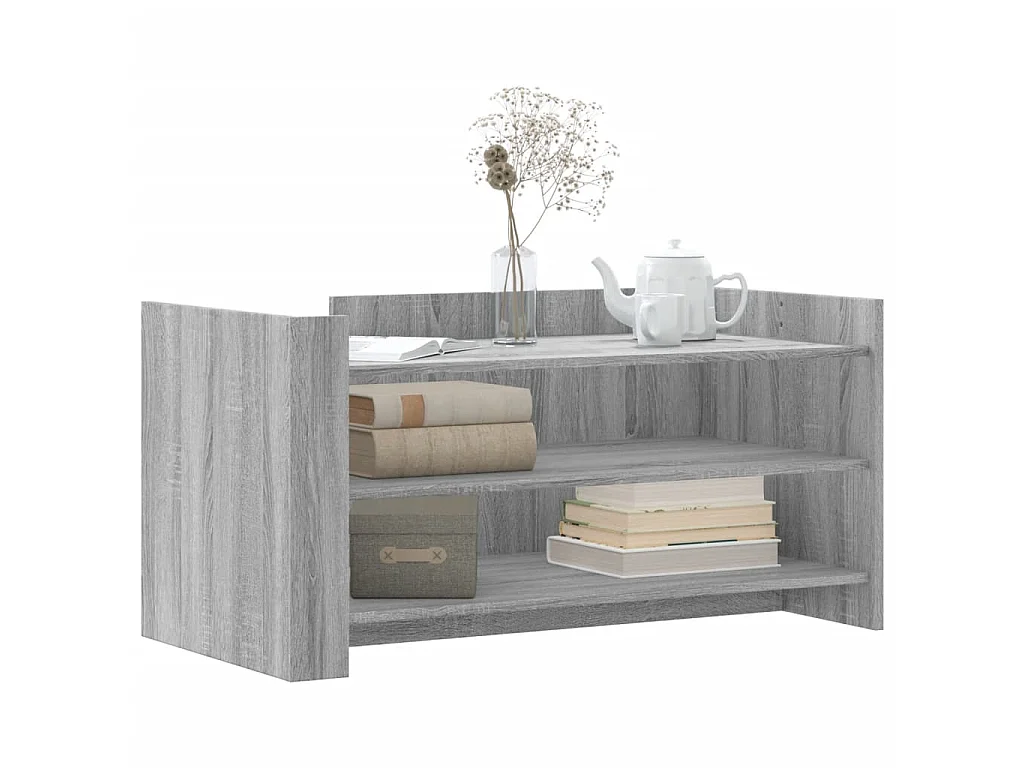 Table basse sonoma gris 100x50x50 cm bois d'ingénierie