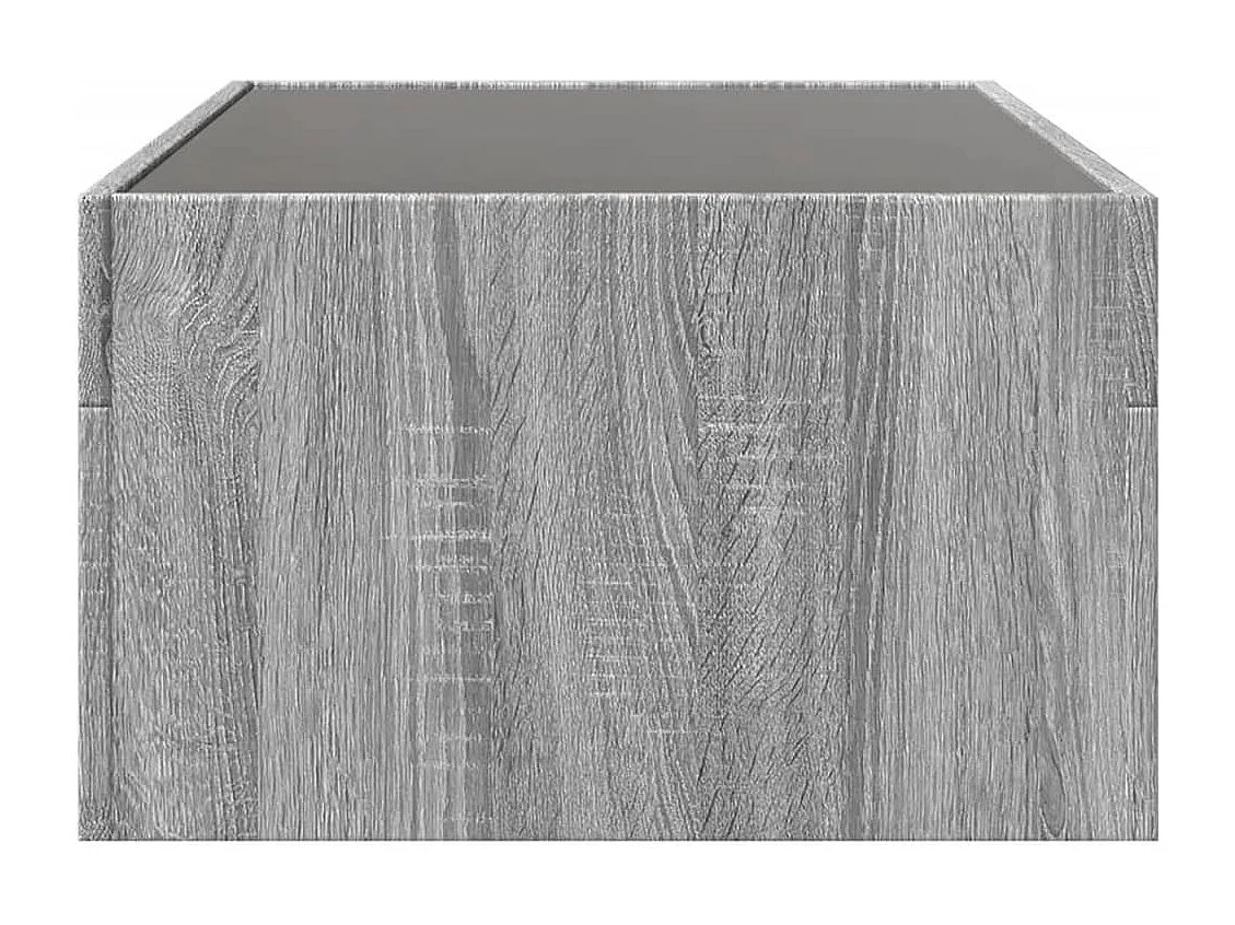 Salontafel met Infinity LED 90x50x30 cm grijs sonoma eikenkleur